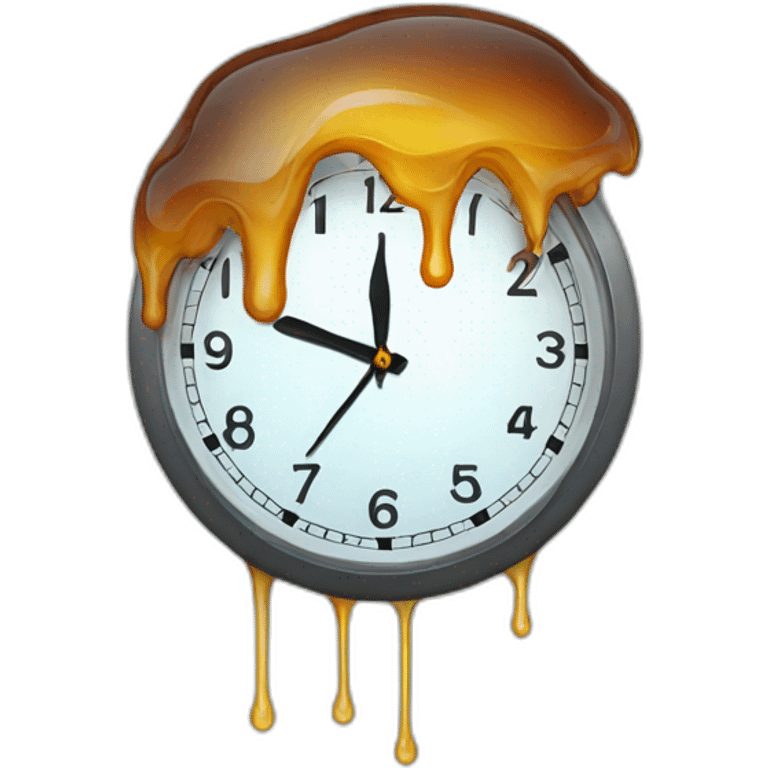 Melting clock emoji