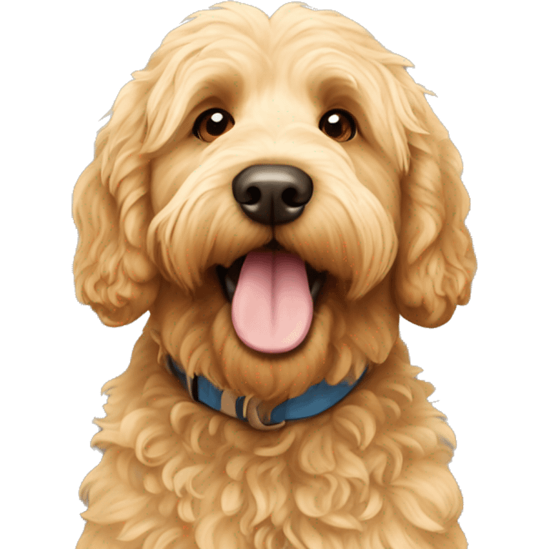 two golden labradoodles emoji