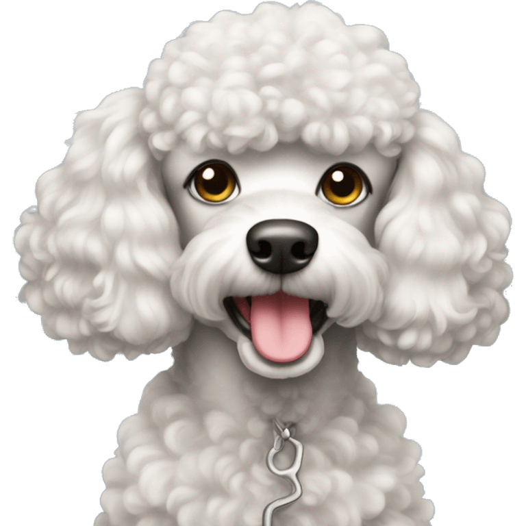 poodle on phone emoji