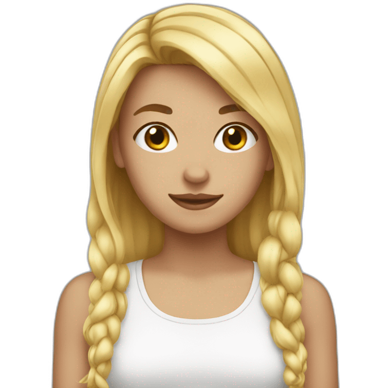 white teenage girl emoji