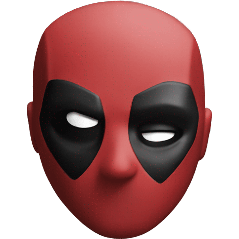 one round Deadpool face emoji