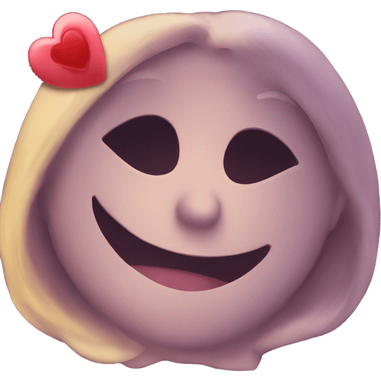 Romantic good night kiss emoji