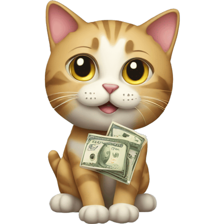 cat with money emoji