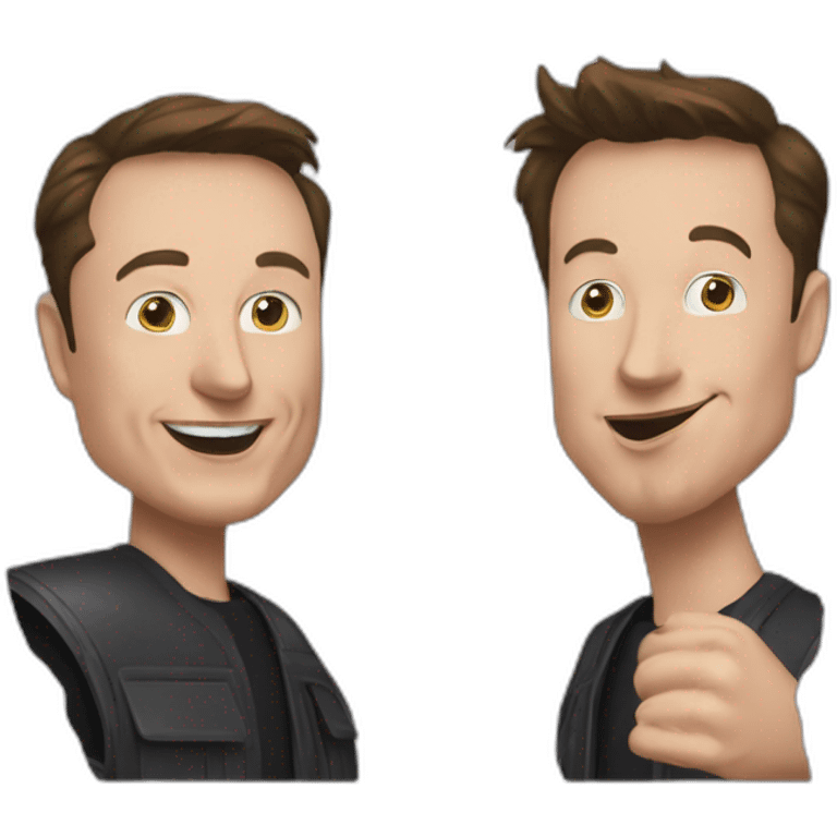 Elon musk win à combat with mark zukerberk emoji