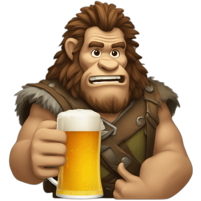 Kerchak avec une bière  emoji