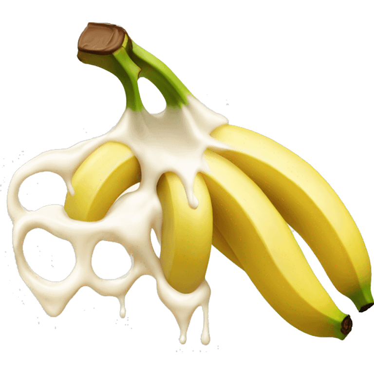 Banana covered in milk emoji