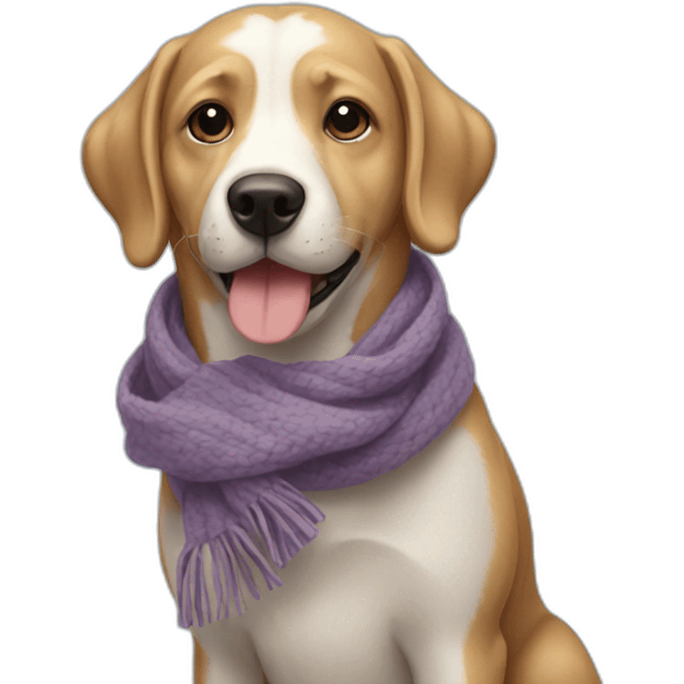 Dog with a scarf emoji