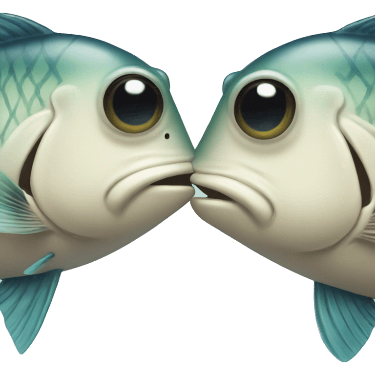 Two fishes kissing emoji