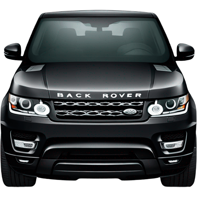 A black Range Rover sport with silver wheels emoji