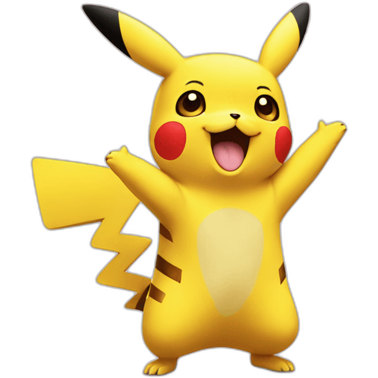 Pikachu hi five emoji