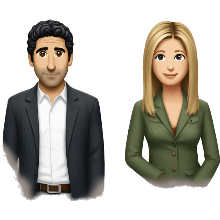 Rachel Green and Ross Geller emoji