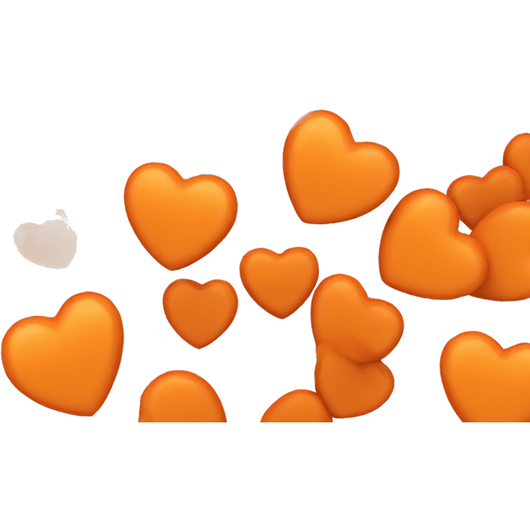 heart orange 3d emoji