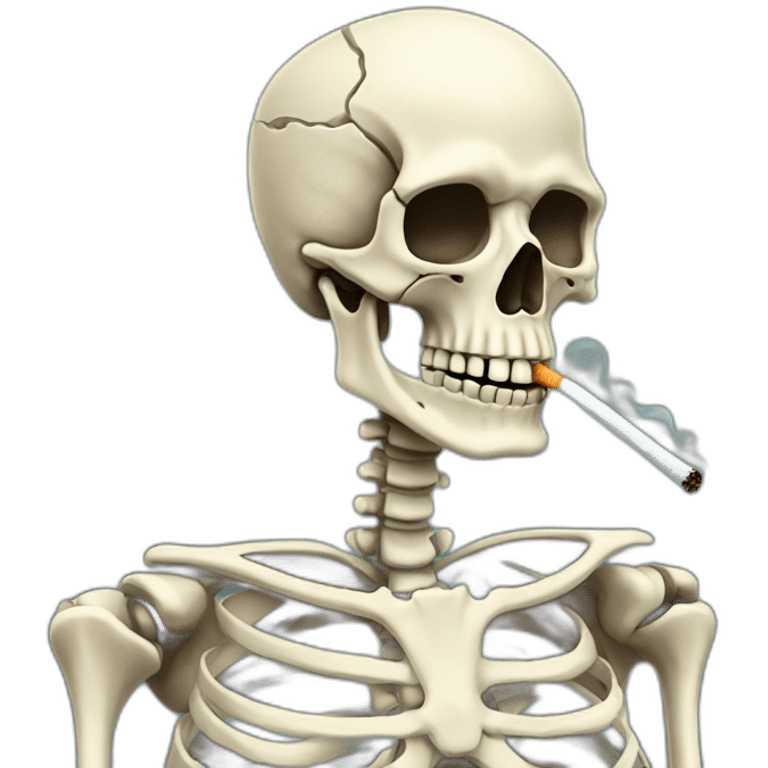 skeleton who smokes emoji