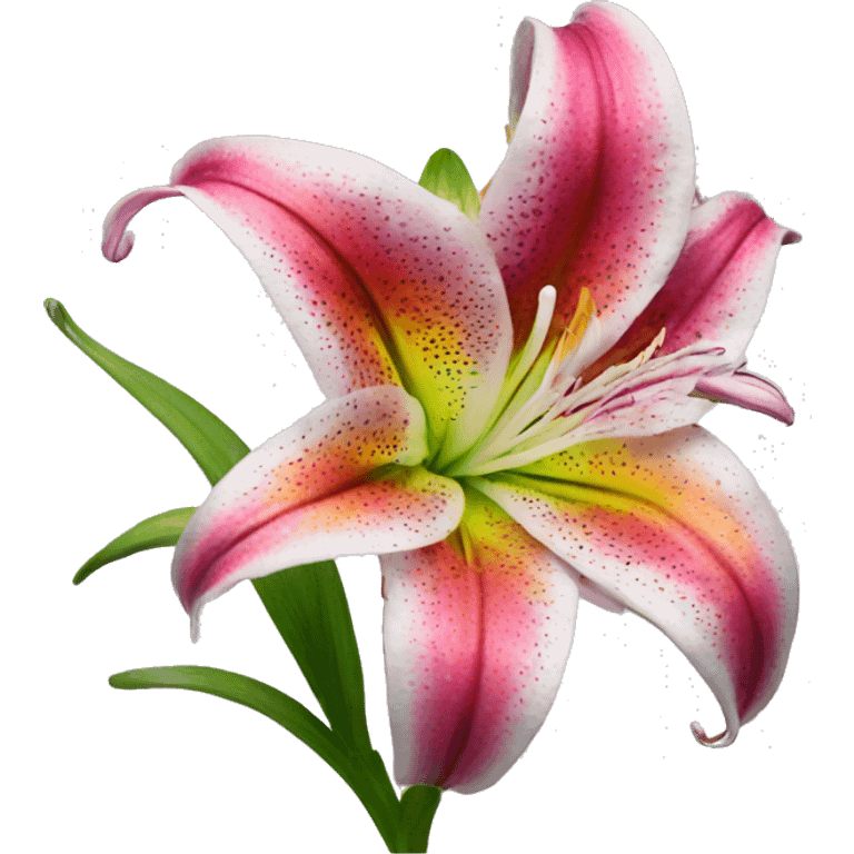 rainbow stargazer lily emoji