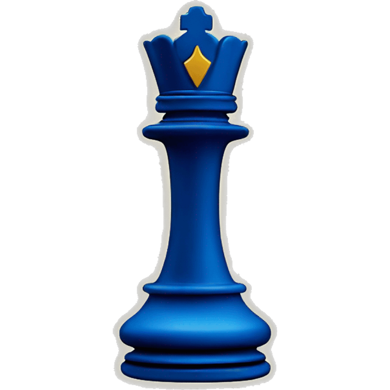 Blue and gold chess piece Queen emoji