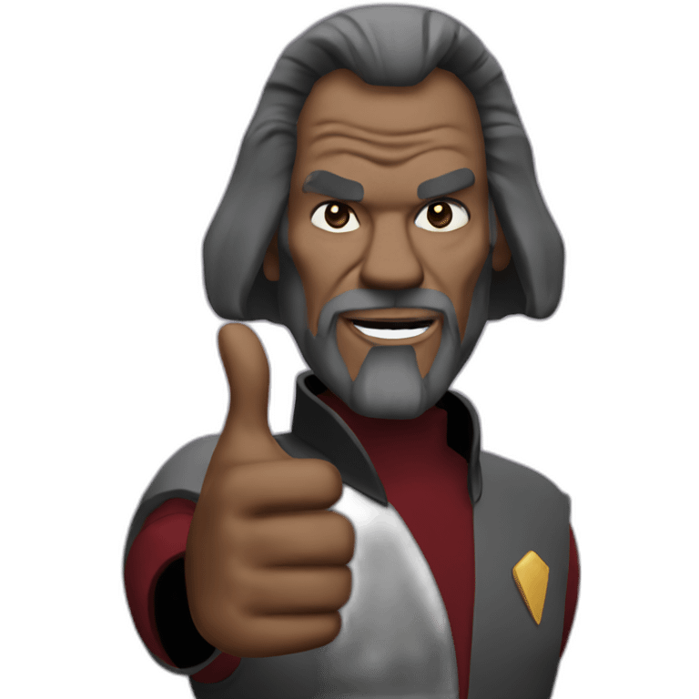 Worf two thumbs up emoji