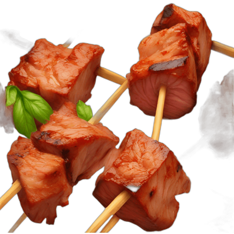 tikka beef pieces on skewer emoji