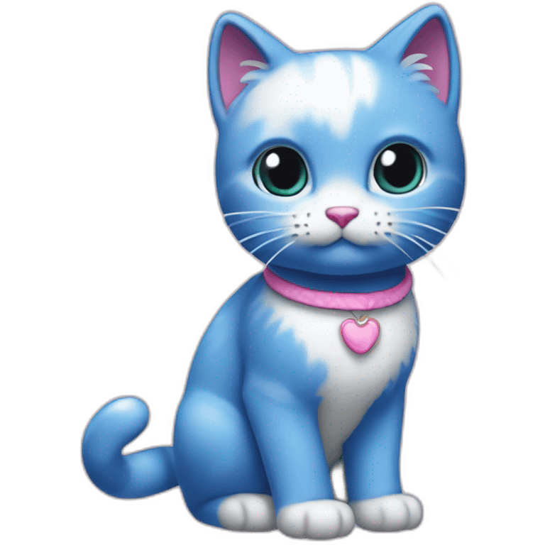 Hello kitty cat bleu emoji