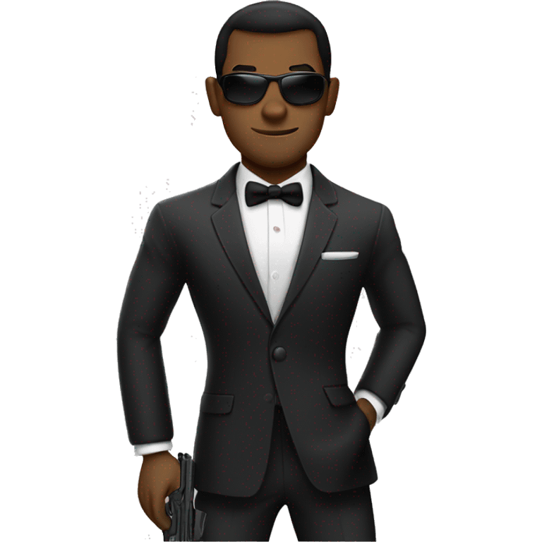 Black Secret agent James Bond  emoji