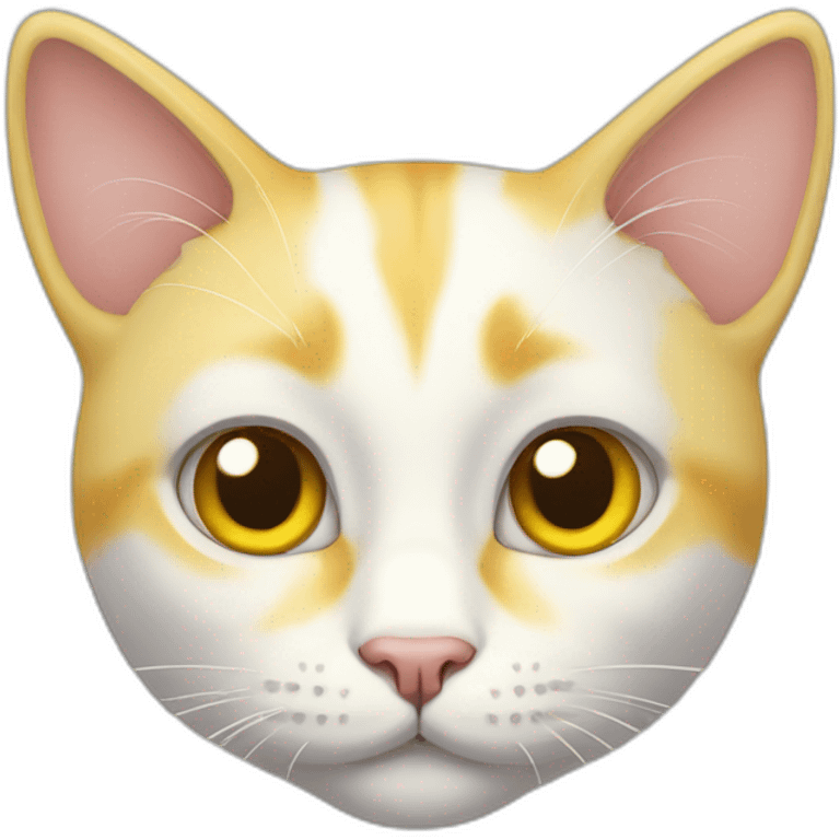 white yellow cat emoji