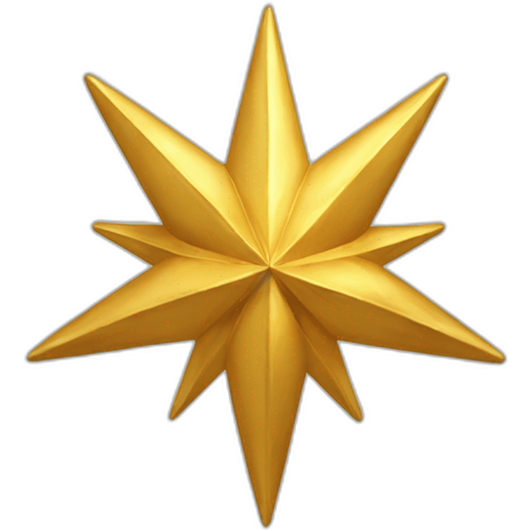 eight pointed golden fantasy star emoji