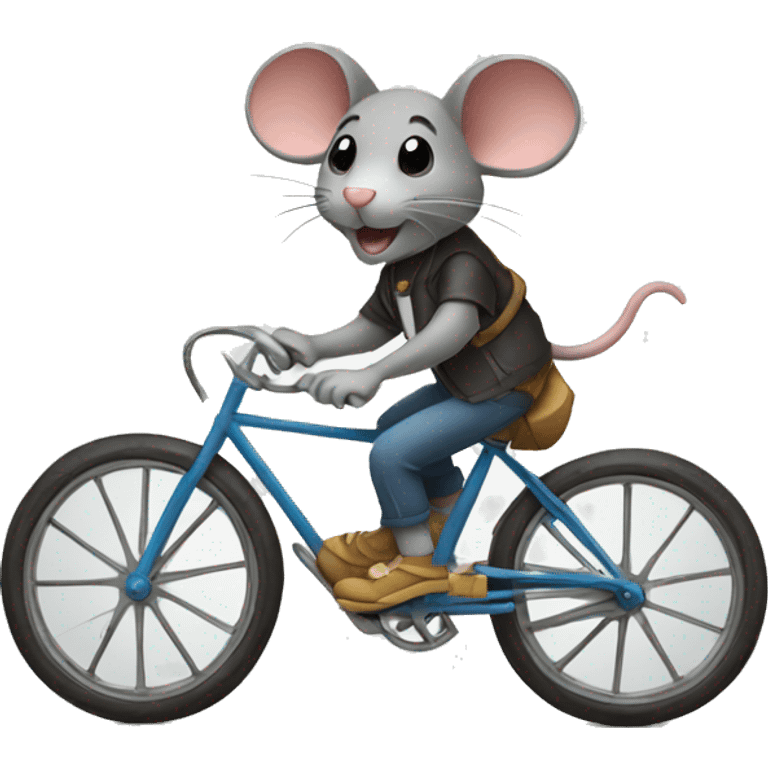 Mouse riding a bike emoji