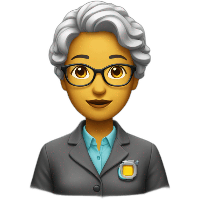 One Woman intelligent intelectual and digital emoji