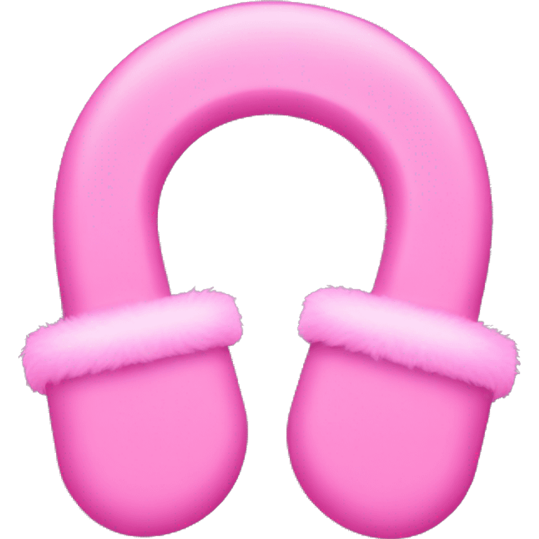 fuzzy pink handcuffs emoji