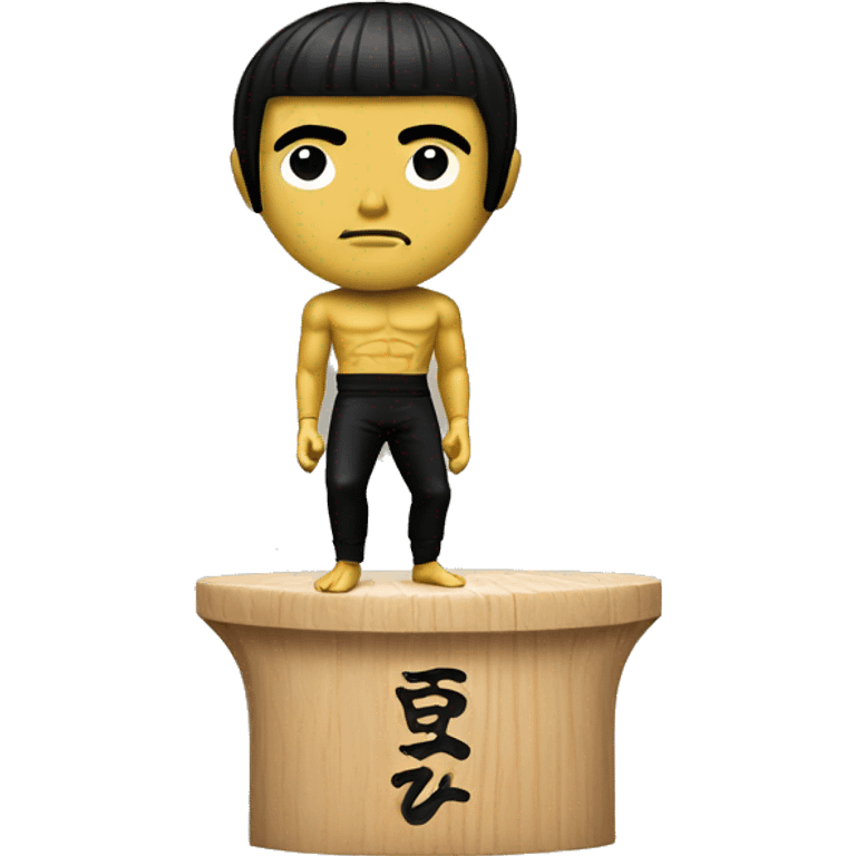 Bruce Lee on wooden dummy emoji