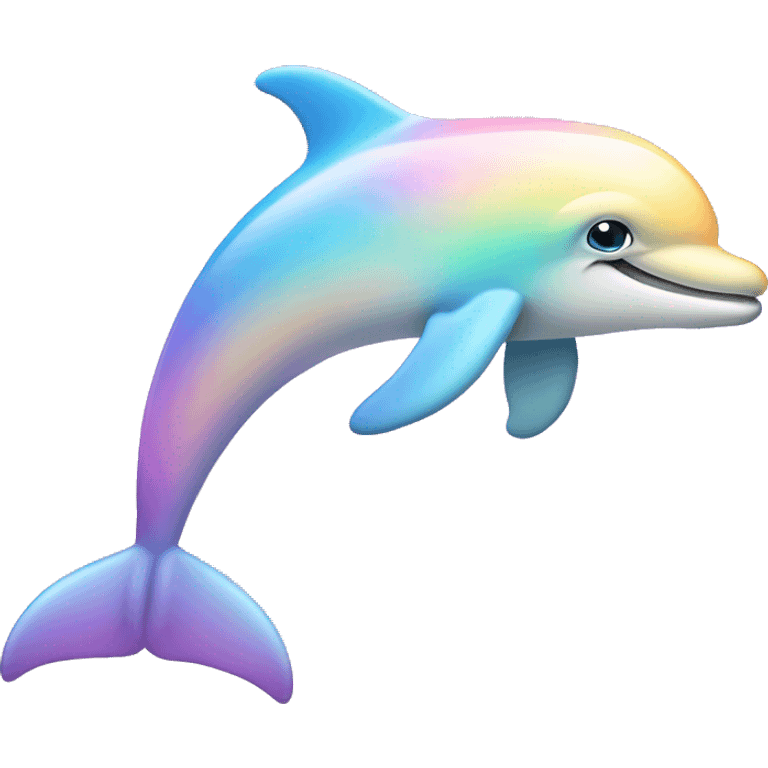 Iridescent pastel gradient dolphin emoji