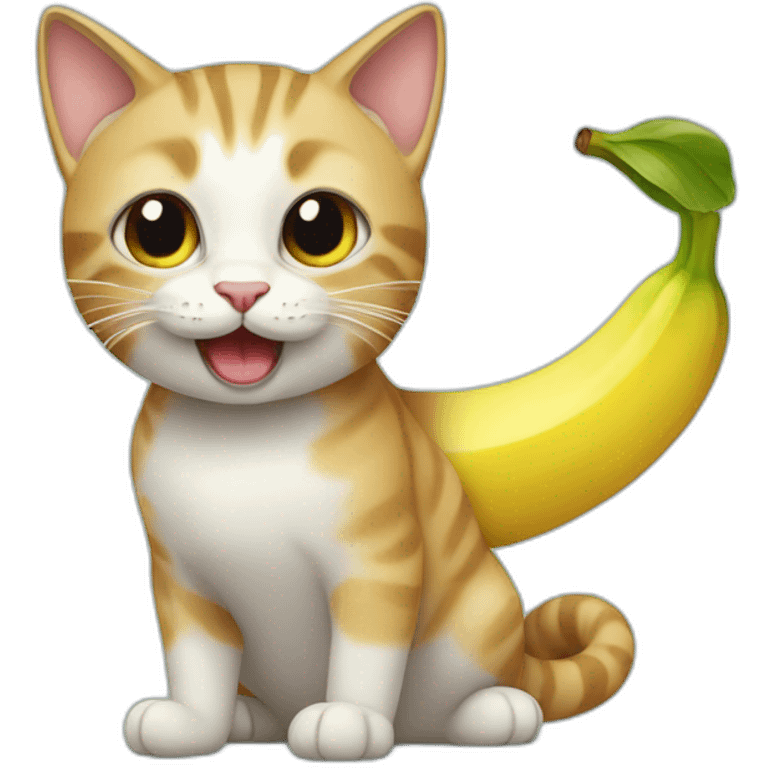 cat with a banana emoji