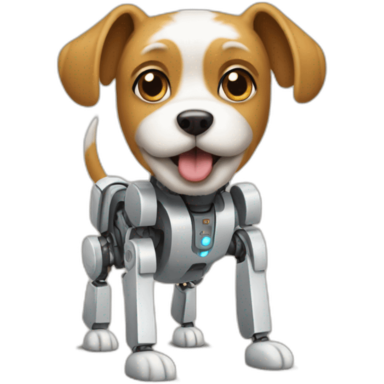 yorkshire dog with robotic legs emoji