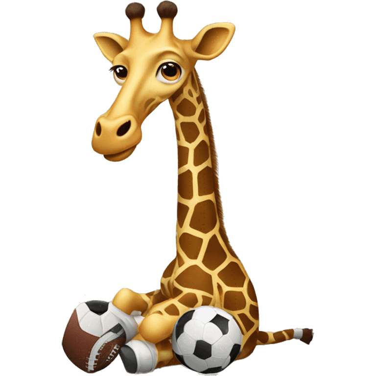 Giraffe with football pads  emoji