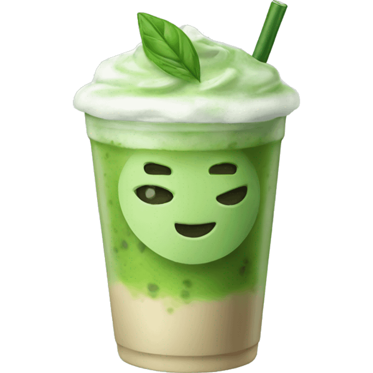 Iced Matcha latte emoji