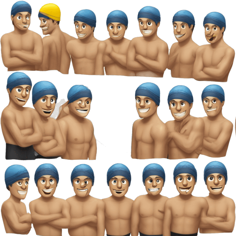 Florent manaudou (with a swimming pool hat) emoji