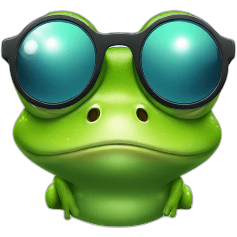 Frog with cool sunglasses emoji