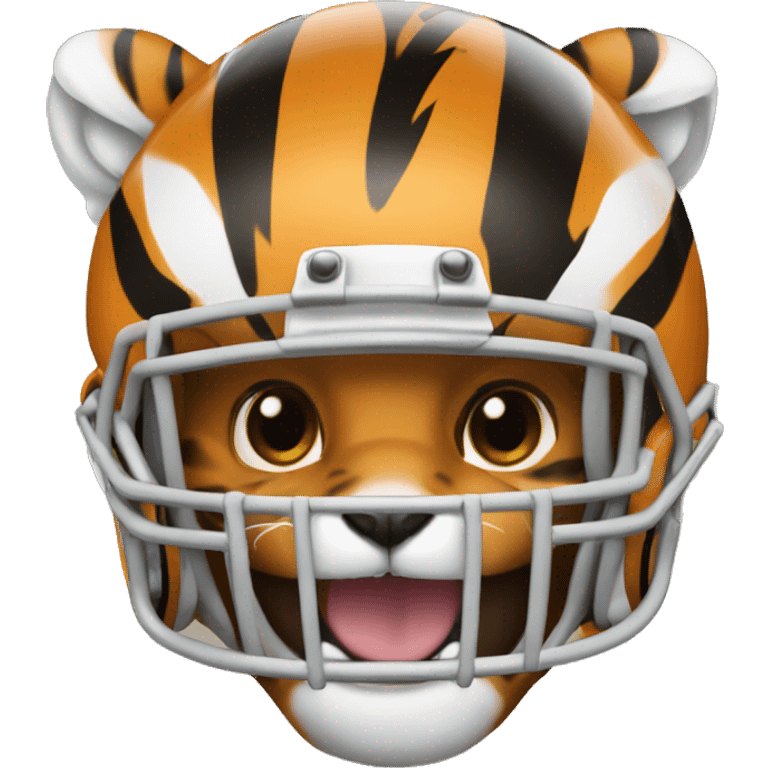 Tiger wearing a football helmet  emoji