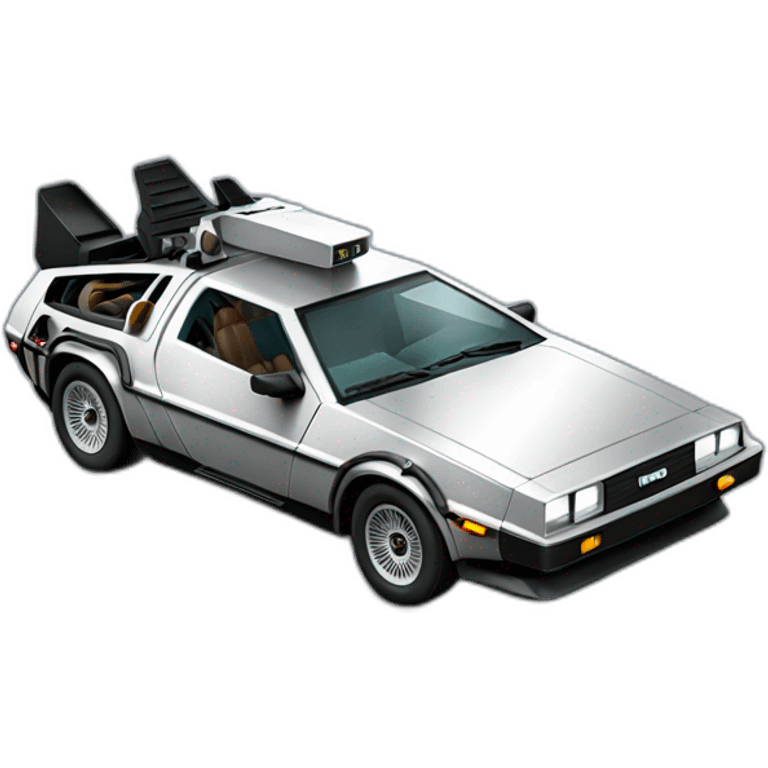 DeLorean time machine emoji