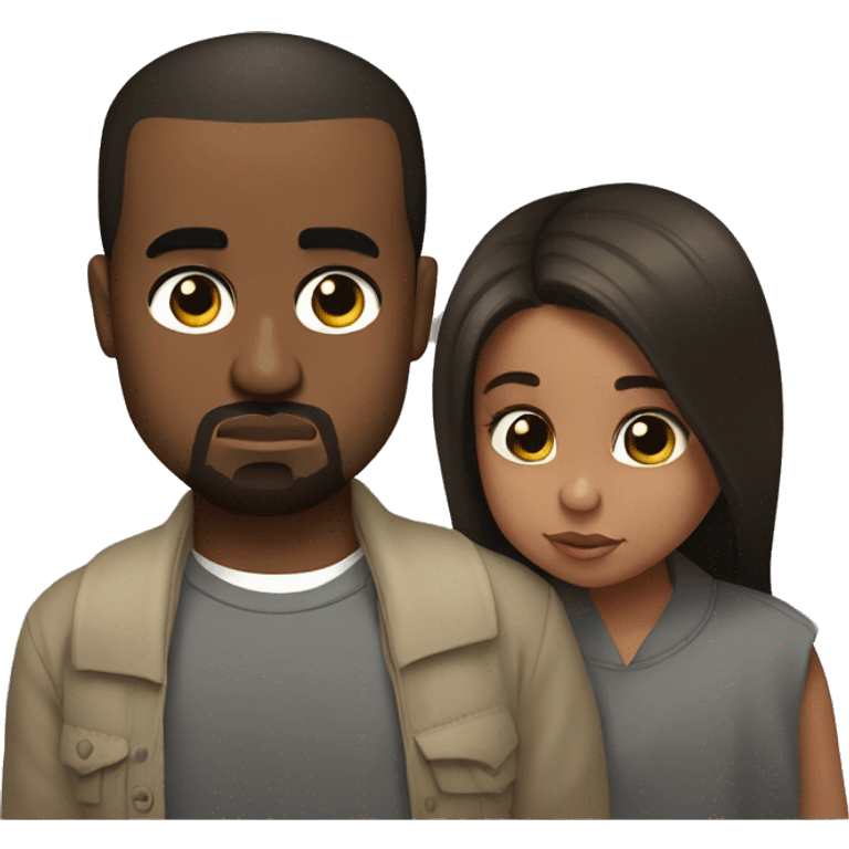 Kanye west con su hija north west emoji