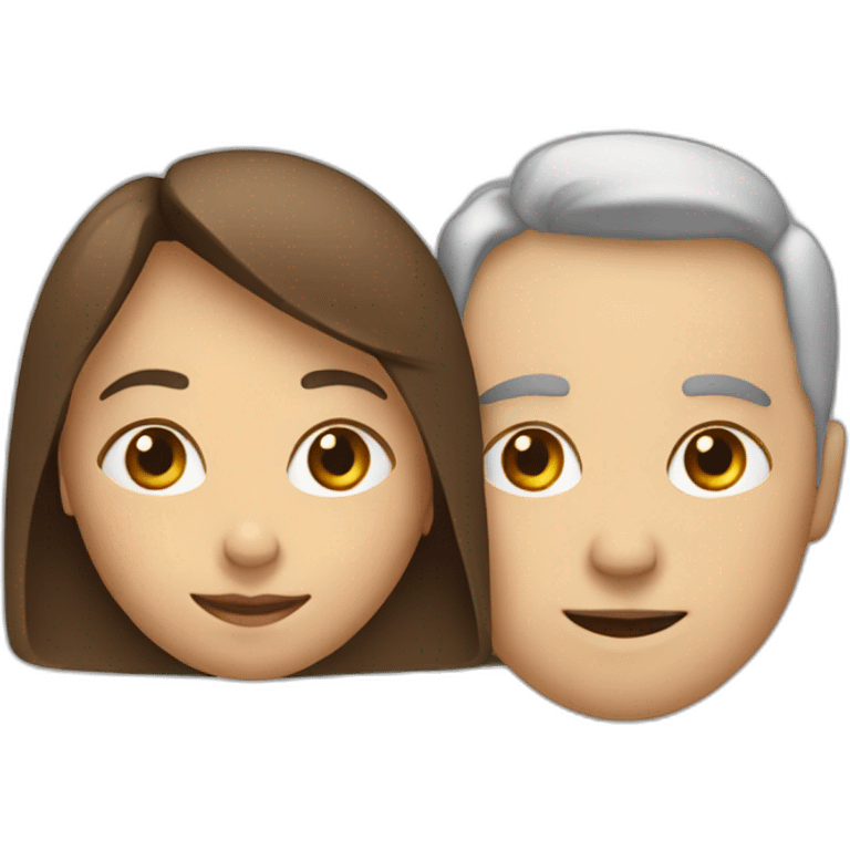 Two people with line between them emoji