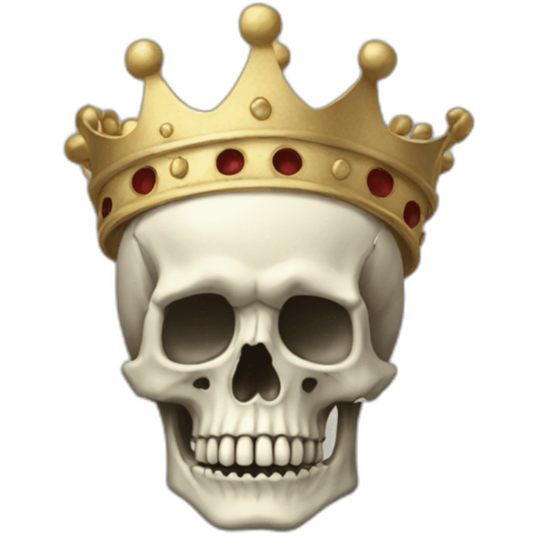 skeleton and crown emoji