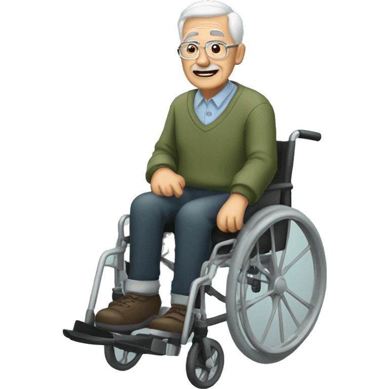 Granpa in wheelchair emoji