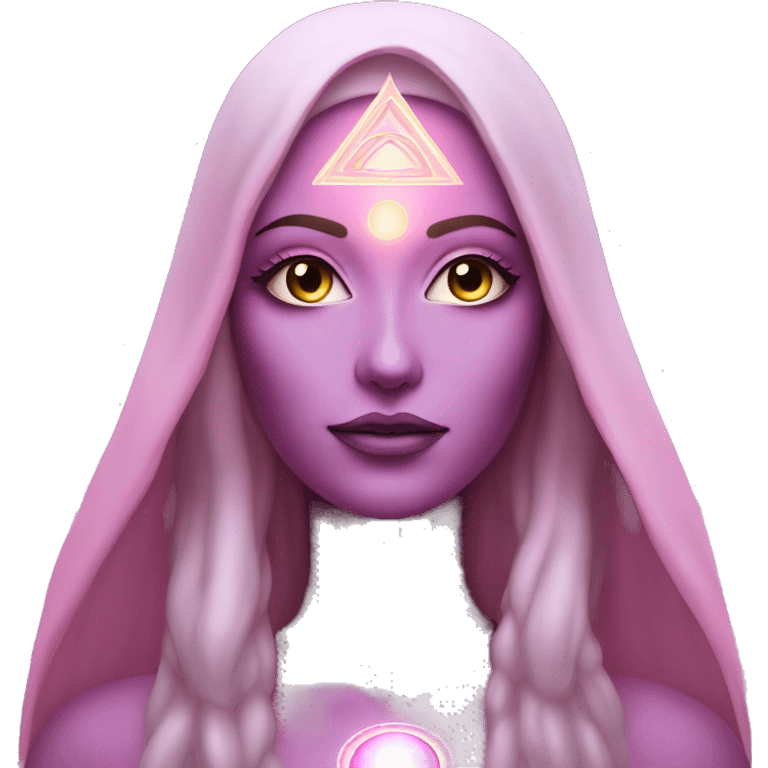 Pleiadian woman female third eye pink emoji