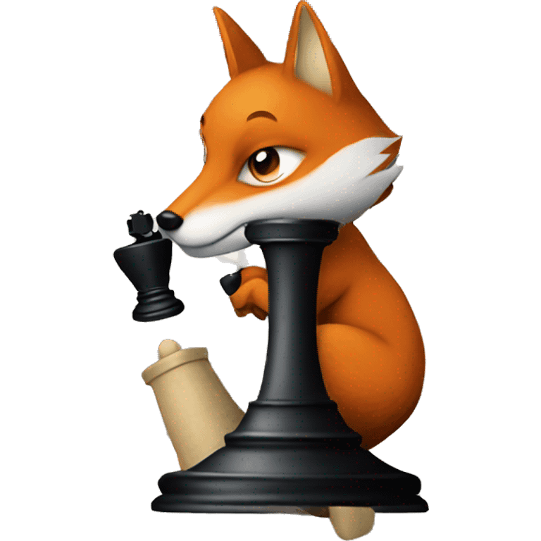 fox playing chess emoji