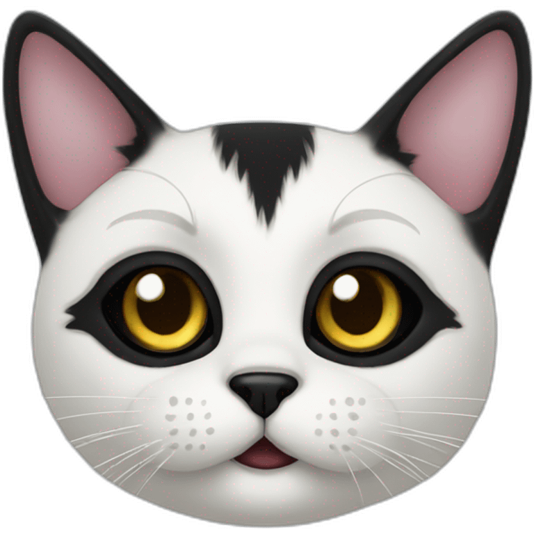 white-black-cat-with-black-stain-mouth emoji