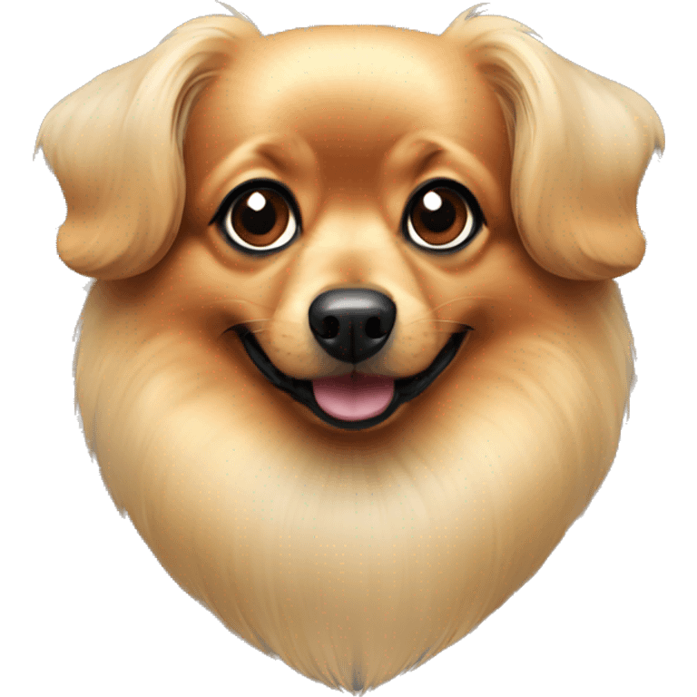 Black and blonde Dachshund Pomeranian emoji