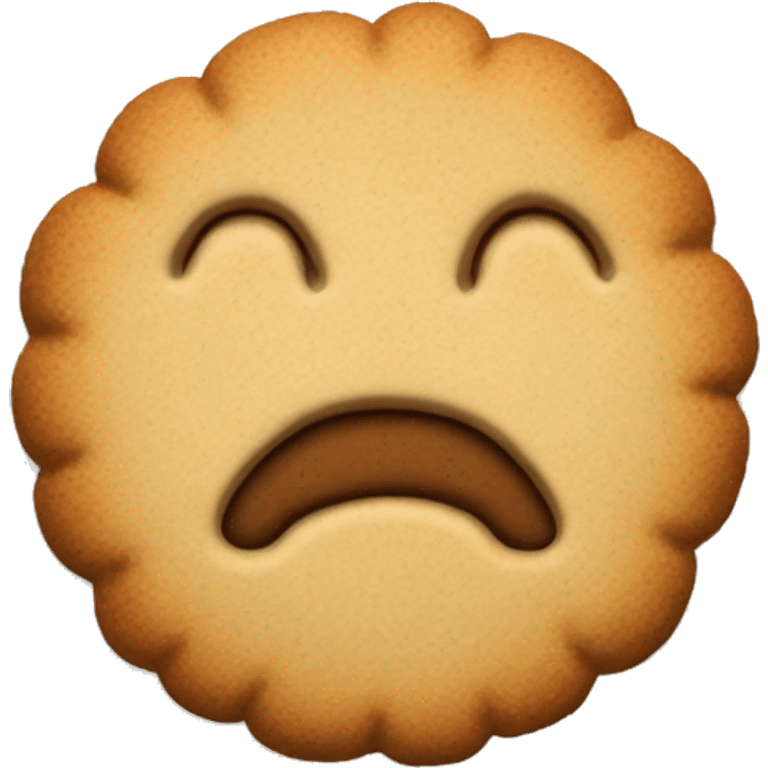 beige cookie shaped like a mit emoji