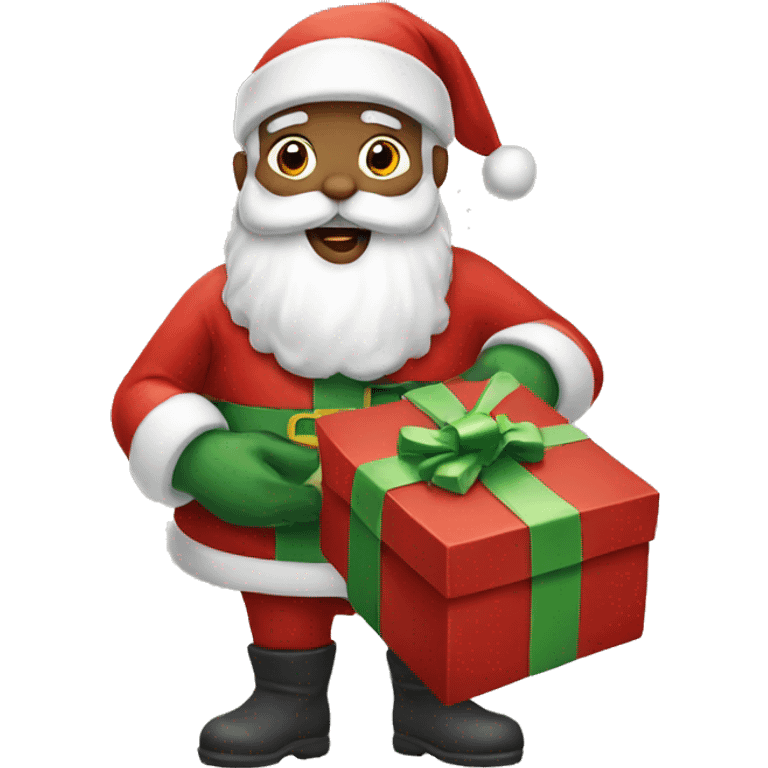 Santa Claus holding presents emoji