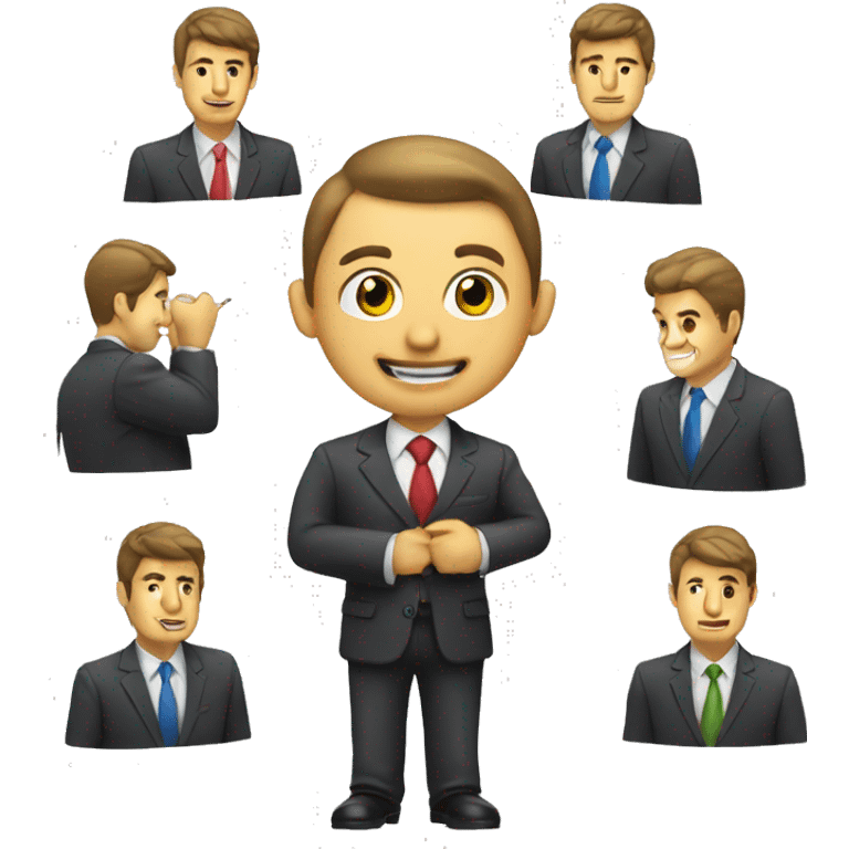 businessman teaching busssines  emoji