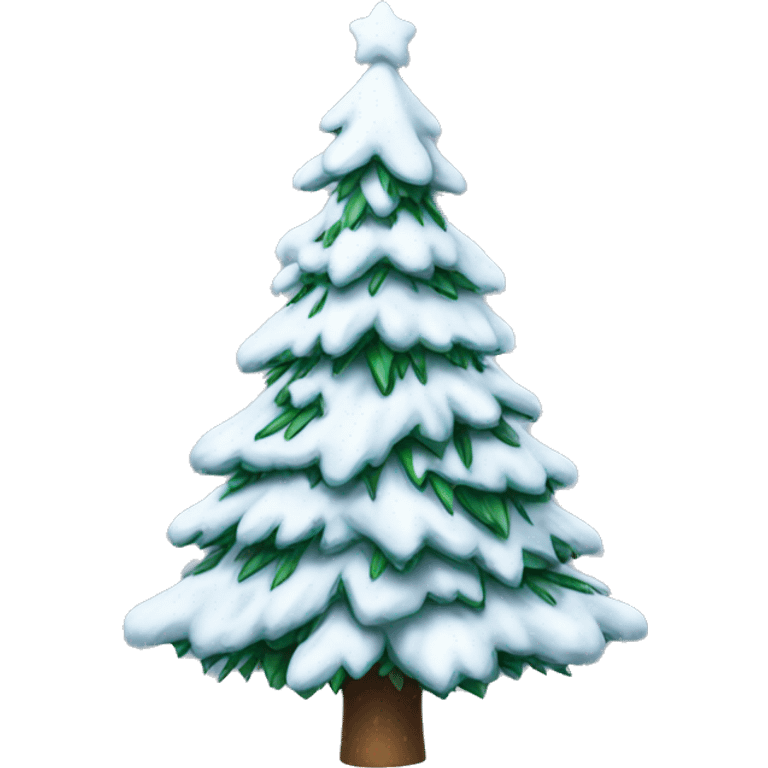 Snow covered Christmas tree  emoji